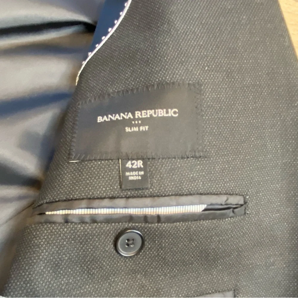 BANANA REPUBLIC Charcoal Grey Slim Fit Sport Coat Blazer 42R